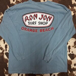 Ron Jon Light Blue Graphic Long Sleeve Shirt
